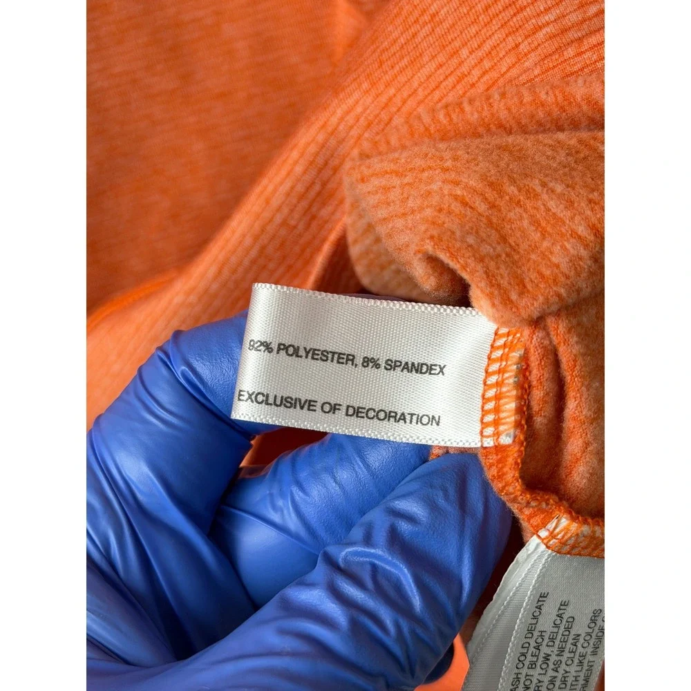 Cutter & Buck CB DryTec Pullover 1/4 Zip Moisture Wicking Orange XL Mens